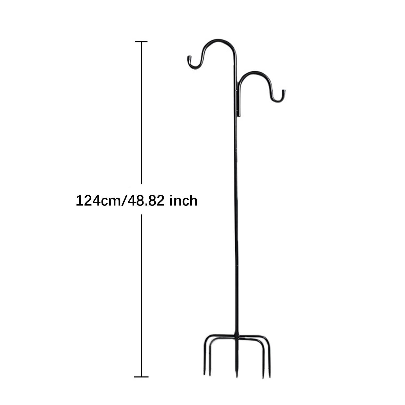 Outdoor Lighting Pole - Shepherds Hooks Black Outdoor Bird Feeder