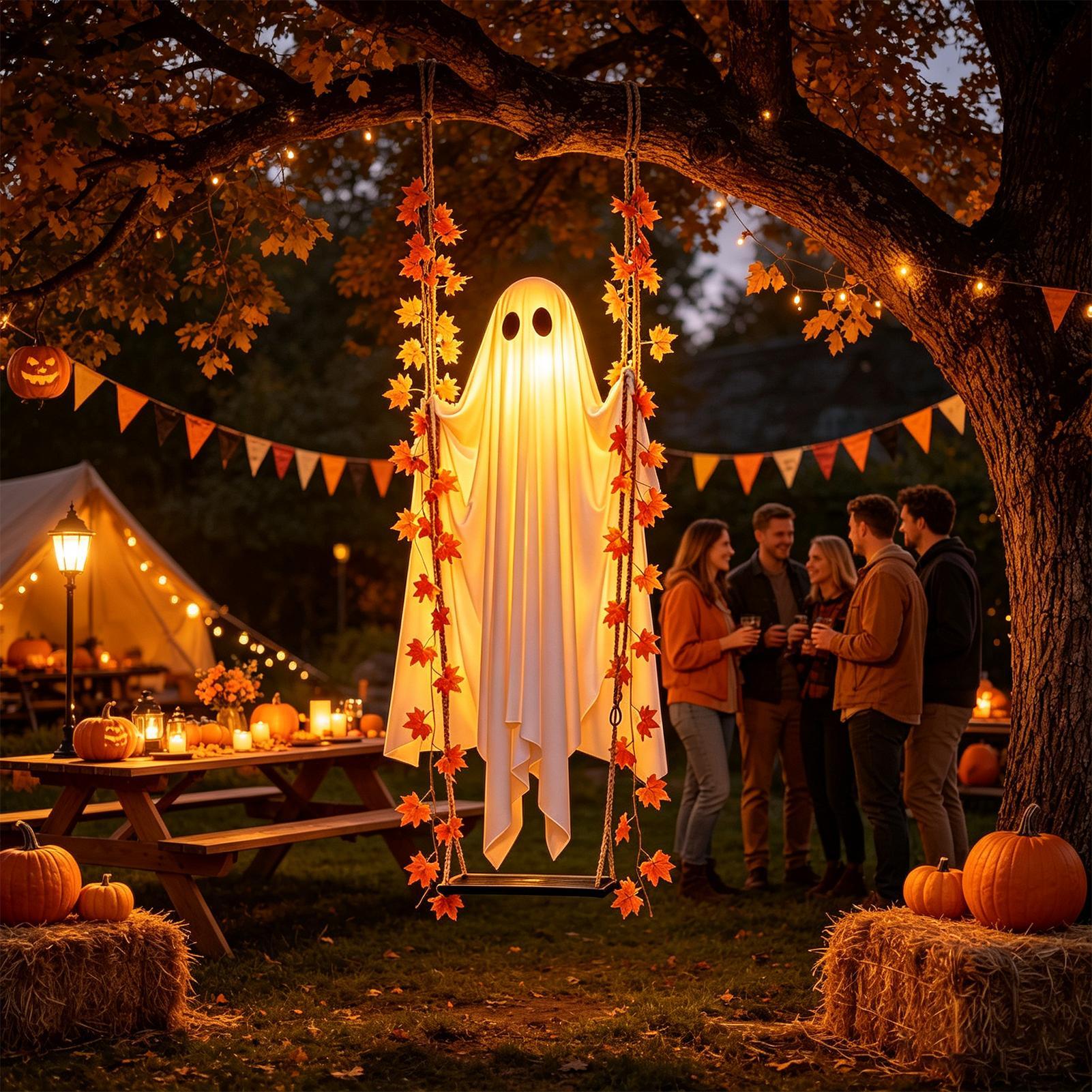 Swinging Ghost Light Up Spooky - Outdoor Lighting Remote Control review and price