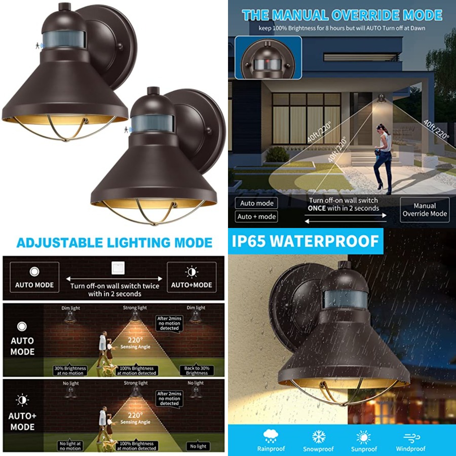 2 Pack Motion Sensor Outdoor L - Outdoor Lighting Motion Sensor review and price