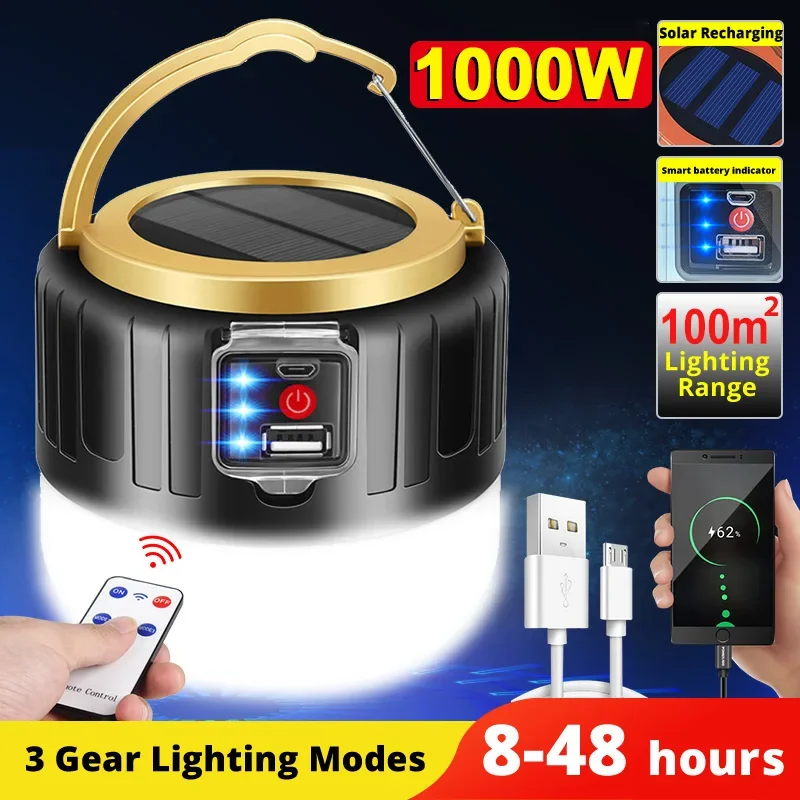 LED Solar Camping Light Power  - Outdoor Lighting Remote Control review and price