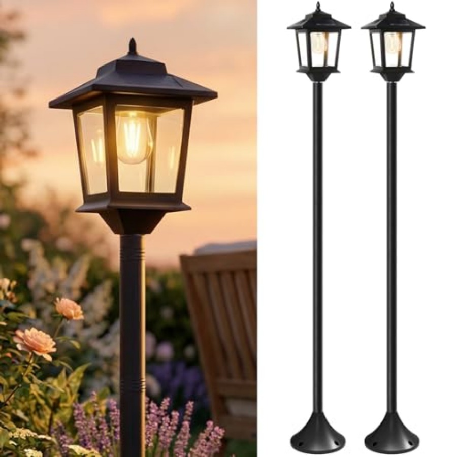 Outdoor Solar Post Lights, 2-P - Outdoor Lighting Pole review and price