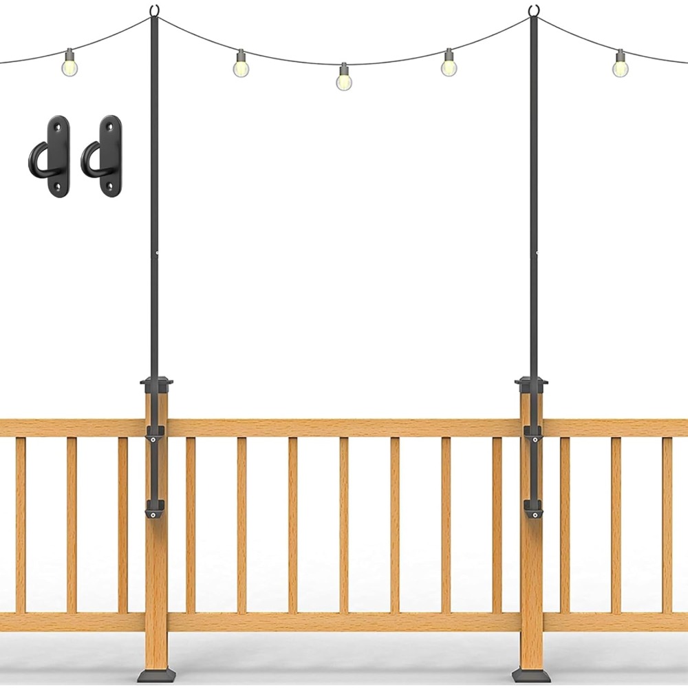 2 pack string light poles - st - Outdoor Lighting Pole review and price