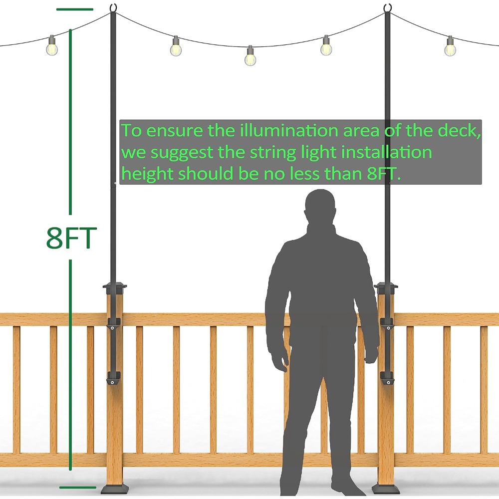 2 pack string light poles - st - Outdoor Lighting Pole review and price