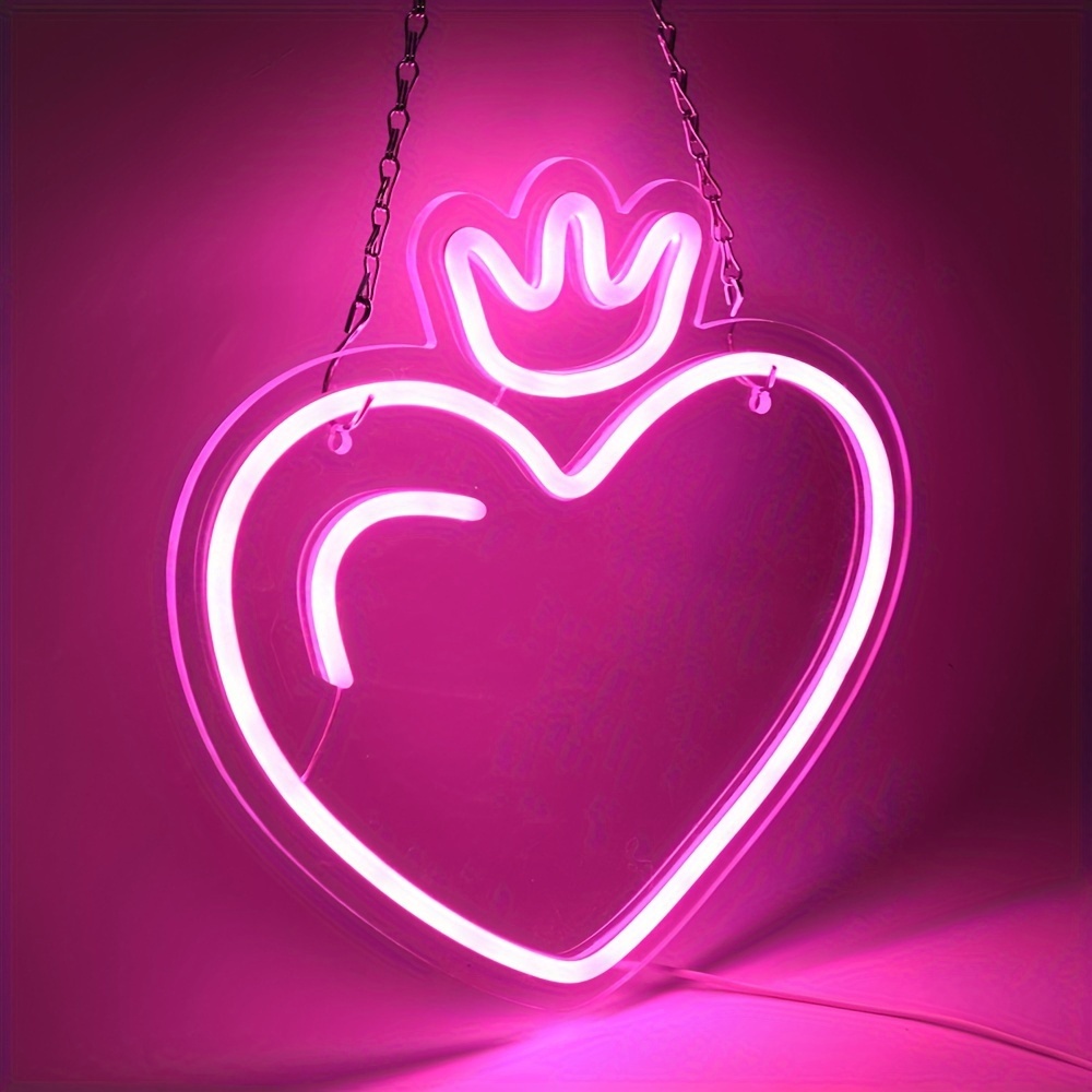 LED Heart Crown Neon Sign, Pin - Outdoor Lighting Options review and price