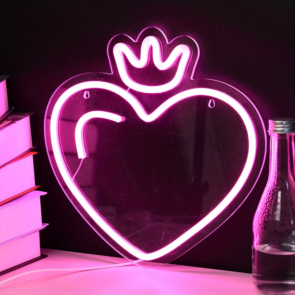 LED Heart Crown Neon Sign, Pin - Outdoor Lighting Options review and price
