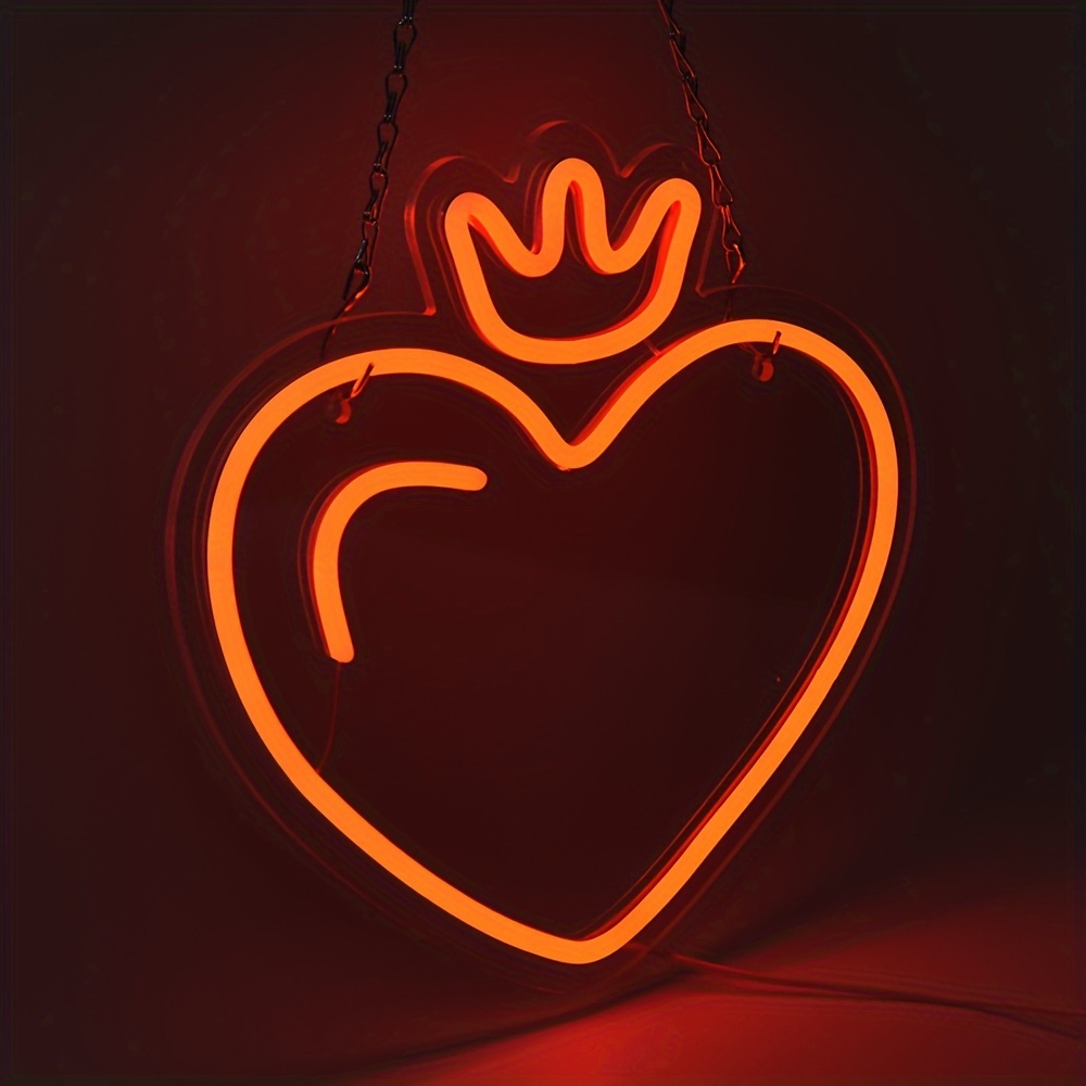 LED Heart Crown Neon Sign, Pin - Outdoor Lighting Options review and price