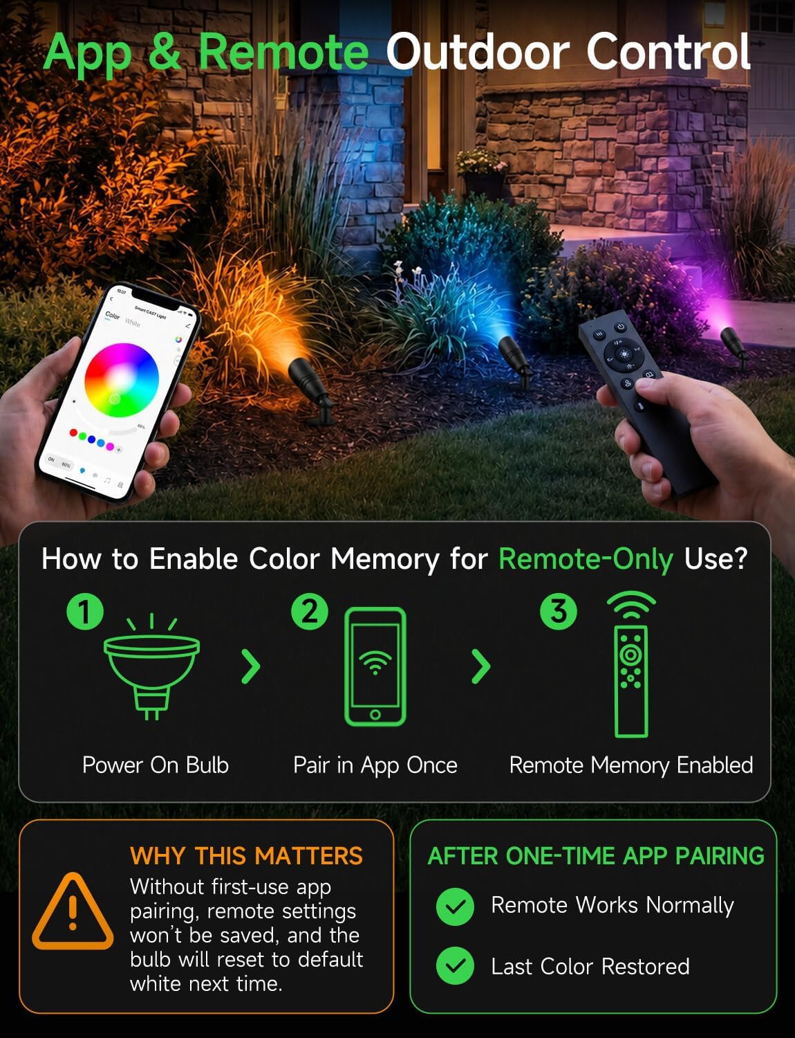 Low Voltage Outdoor RGBCW Land - Outdoor Lighting Remote Control review and price