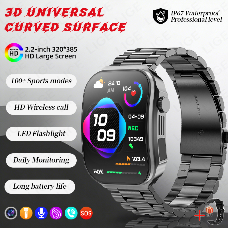 Men Smart Watch 3D Curved Scre - Outdoor Lighting Ip Rating review and price