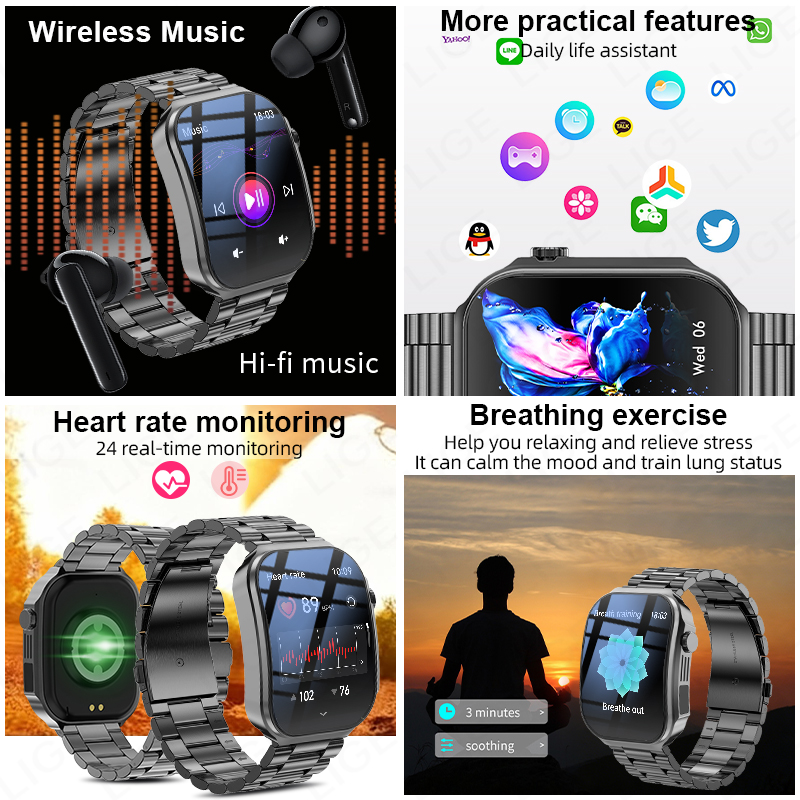 Men Smart Watch 3D Curved Scre - Outdoor Lighting Ip Rating review and price