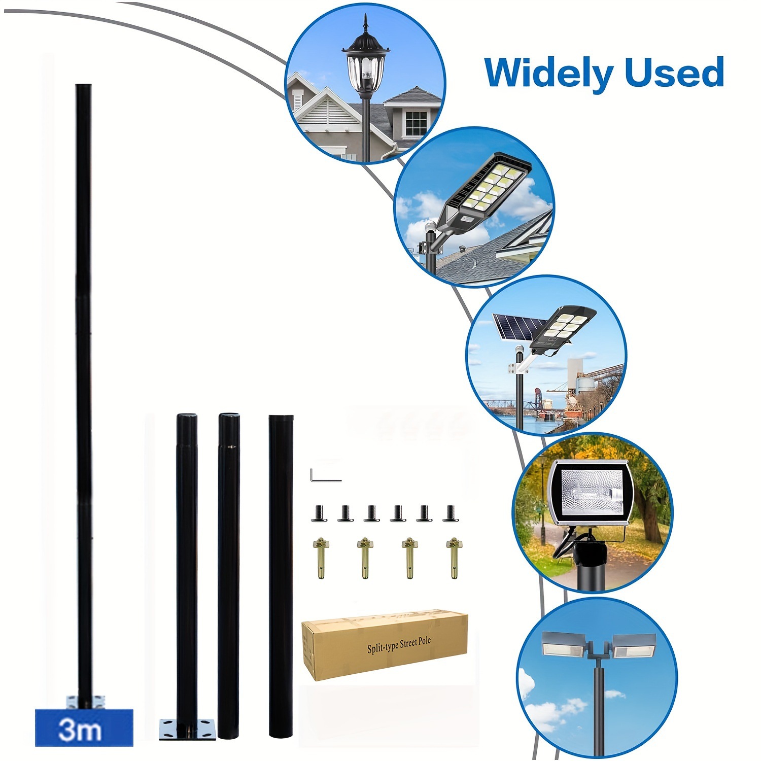 3m Solar Outdoor Split Lamp Po - Outdoor Lighting Pole review and price